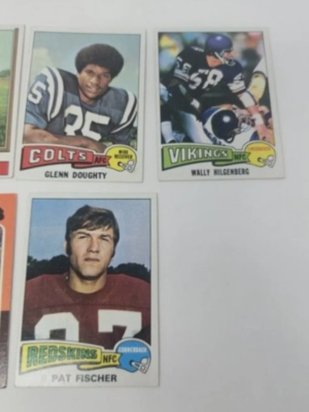 ​1975 Topps Vintage Card Lot (8) - Baseball & Football - Rudi, Fischer, Ferguson